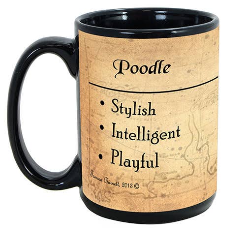 Poodle Black Mug Coffee Cup