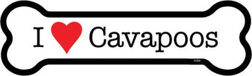 I (heart) Cavapoos Bone Shaped Magnet