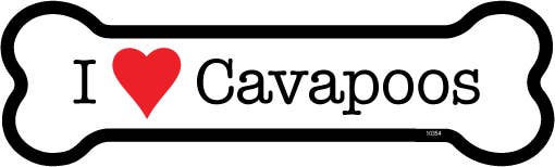 I (heart) Cavapoos Bone Shaped Magnet