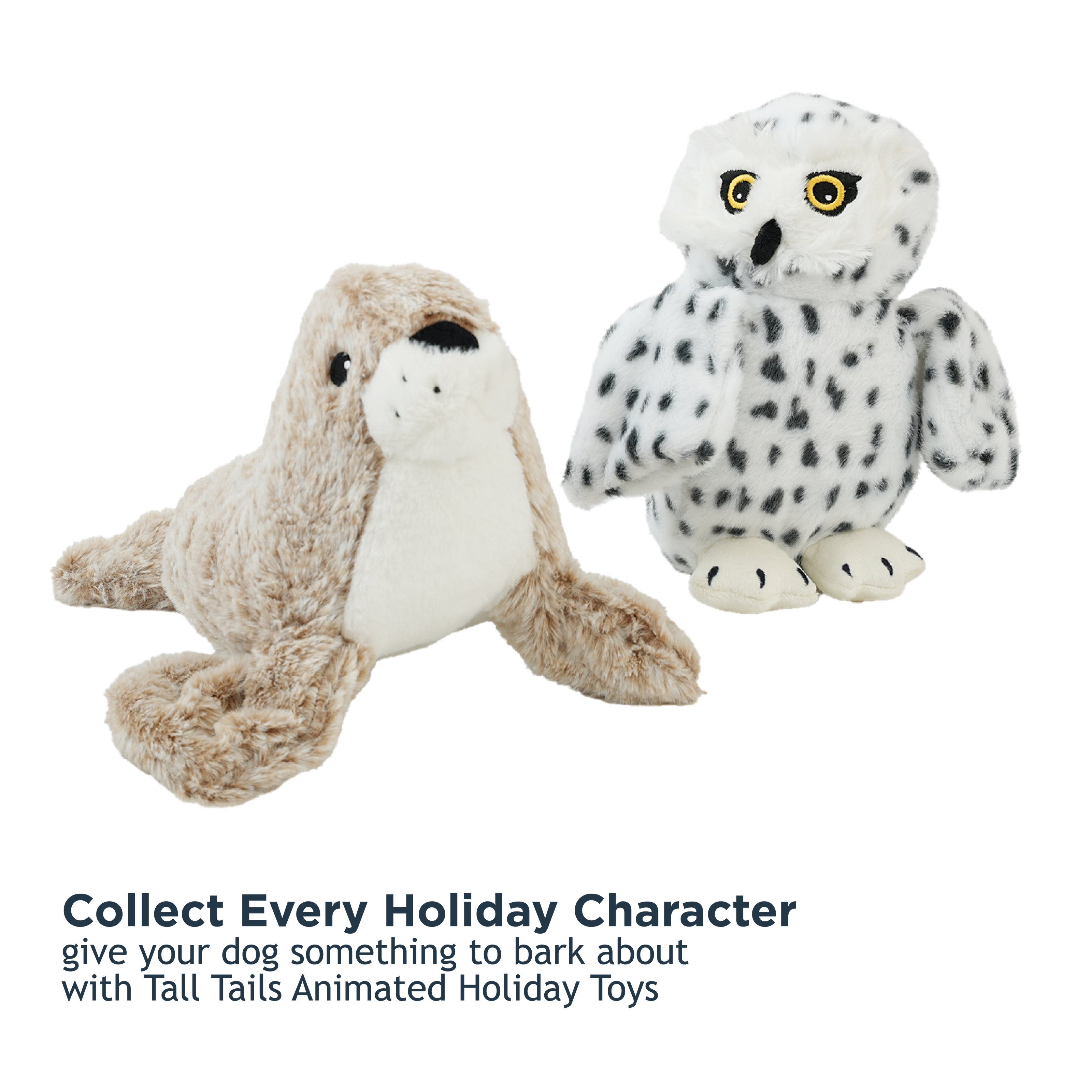 Dog Toy Snow Owl Animated Owl Plush Toy