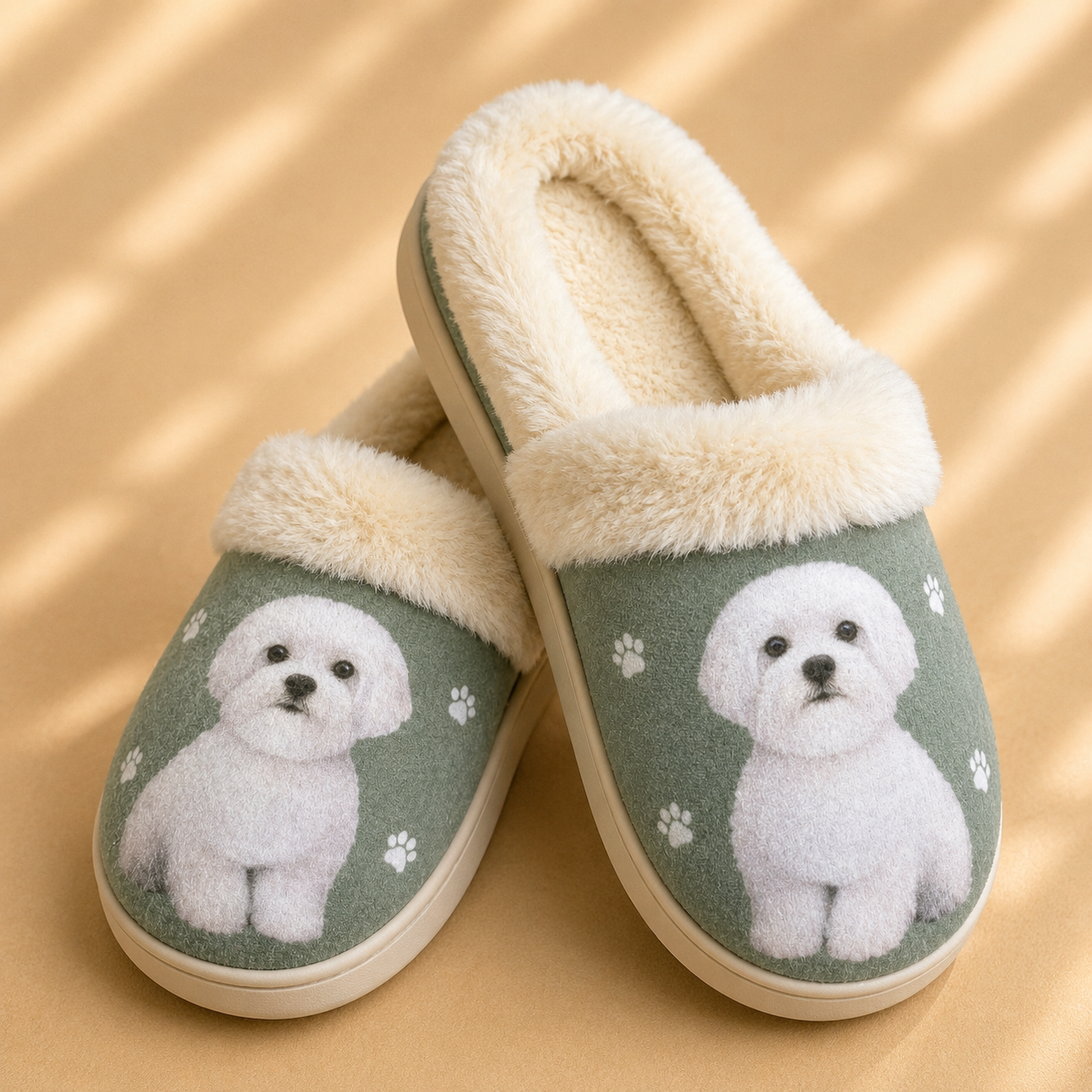 Maltese Dog Pet Lovers Comfy Snuggs Slippers