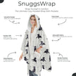 Labrador, Black Snugg Wraps with Hoodie – Ultra Soft Sherpa Fleece Wrap for Pet Lovers