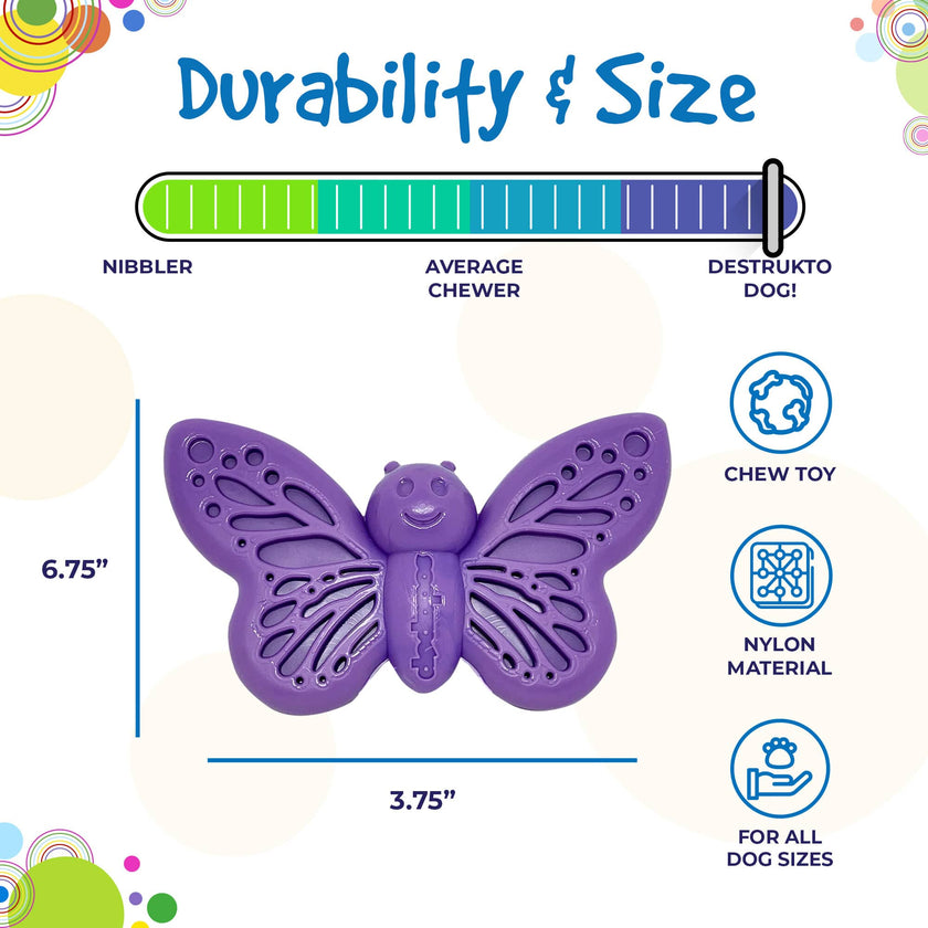 SP Butterfly Nylon Chew & Enrichment Dog Toy