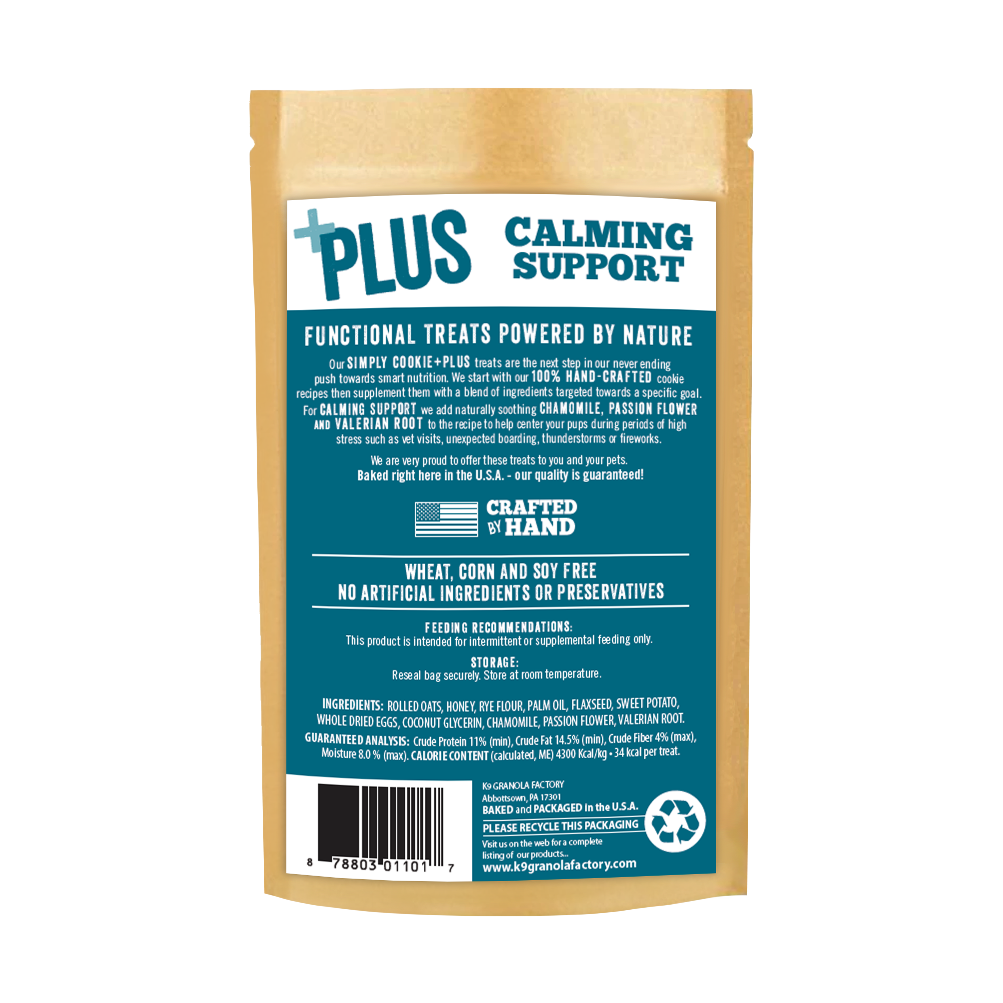Simply Cookies, +Plus Functional Calming Recipe Dog Treat