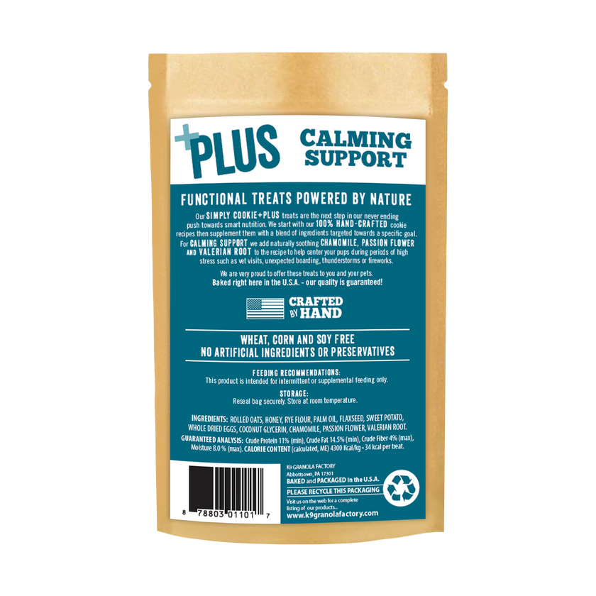 Simply Cookies, +Plus Functional Calming Recipe Dog Treat
