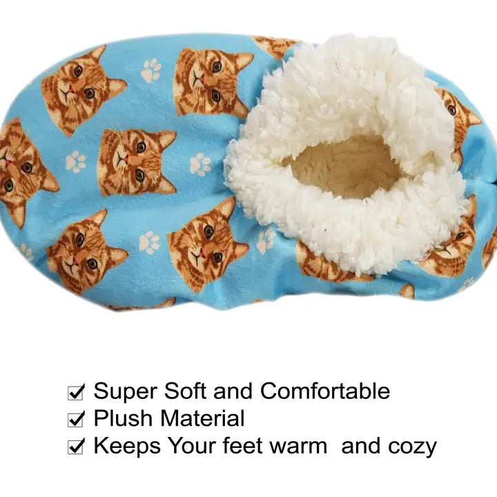 Orange Tabby Cat Slippers