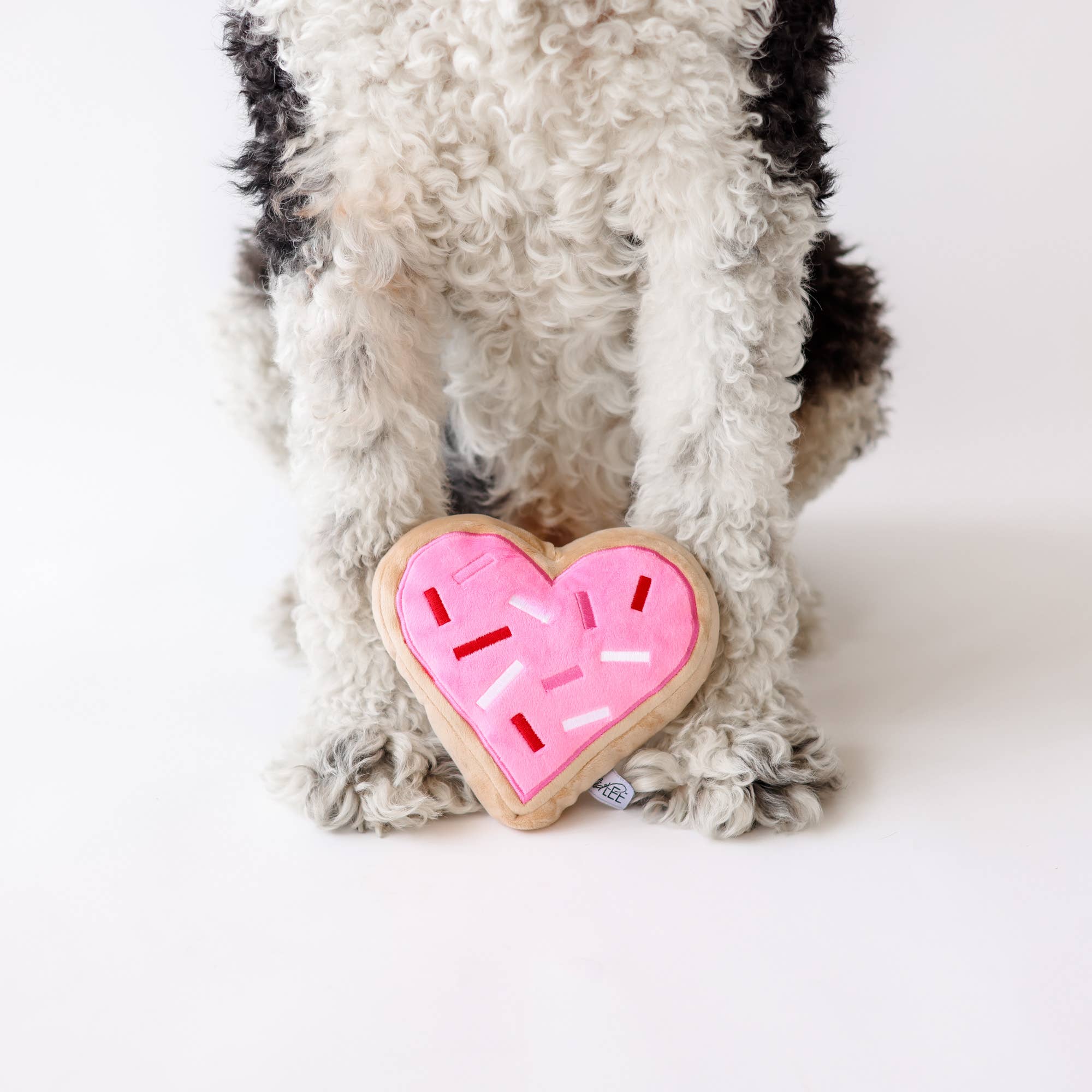 Valentine's Pink Heart Sugar Cookie Dog Toy