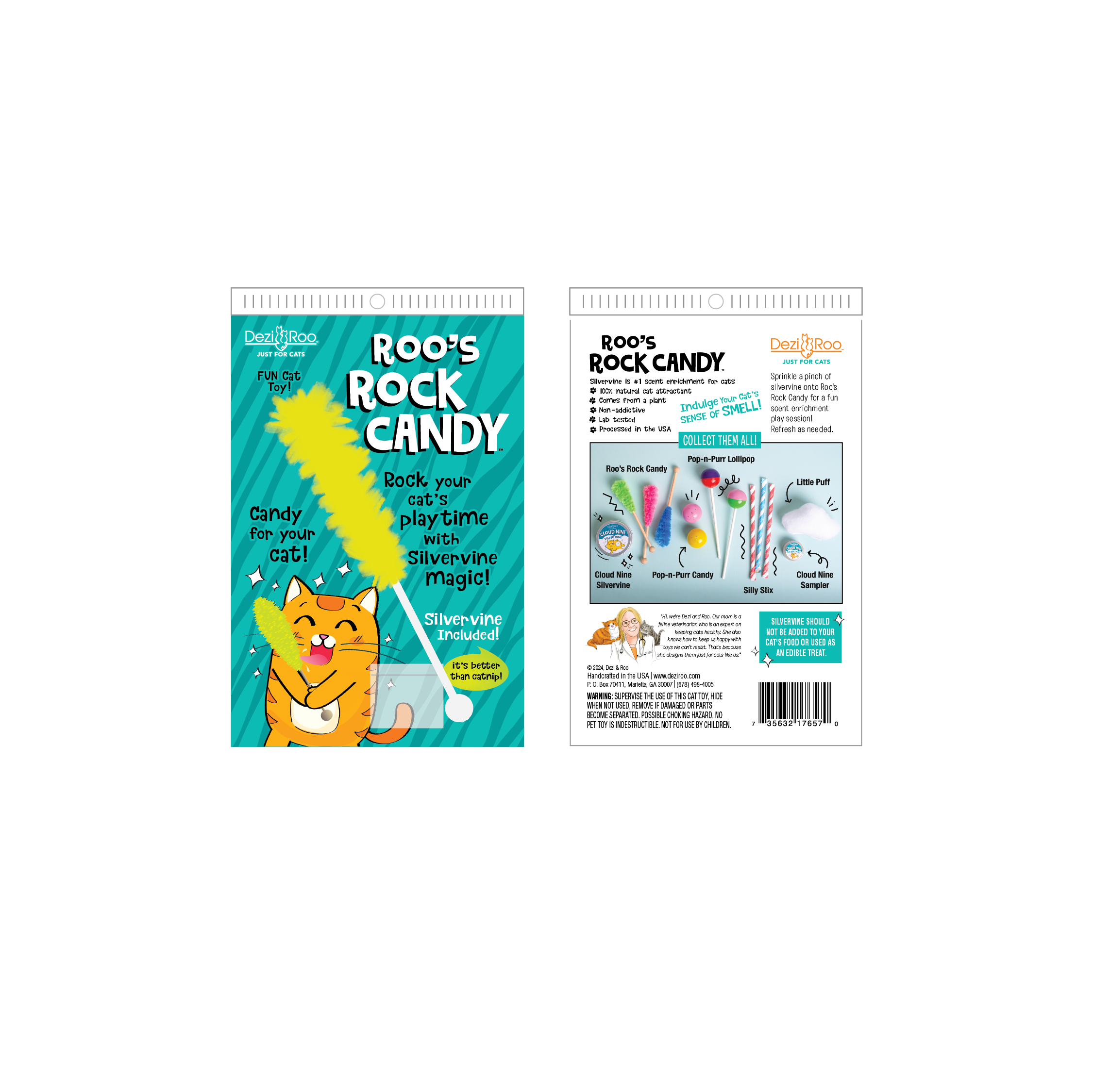 Roo's Rock Candy - Scent Enrichment Candy Inspired Cat Toy