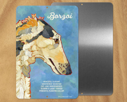 Borzoi -UD Metal Sign