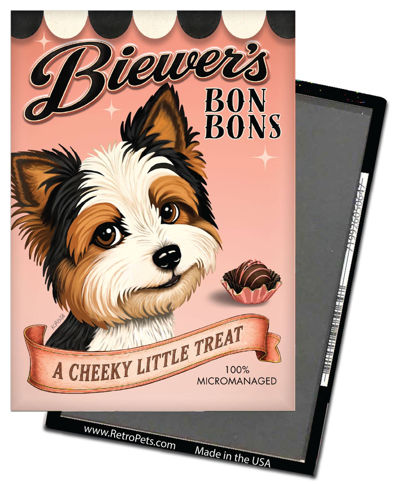 Biewer Terrier Dog Refrigerator Magnets