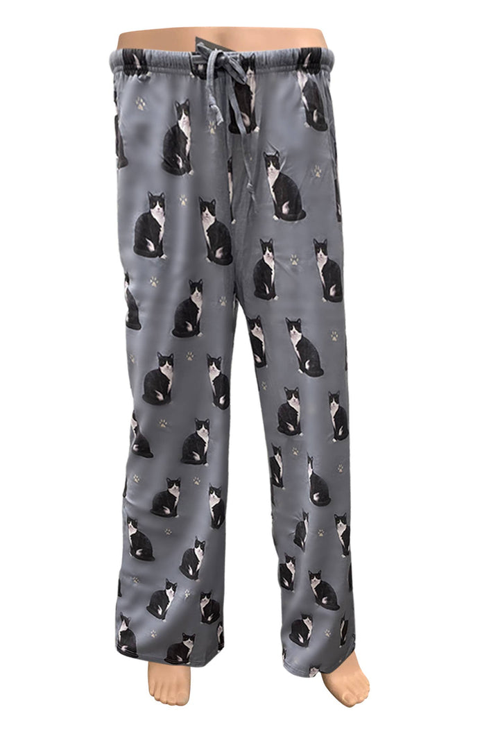 Black and White Cat Pajama Bottoms