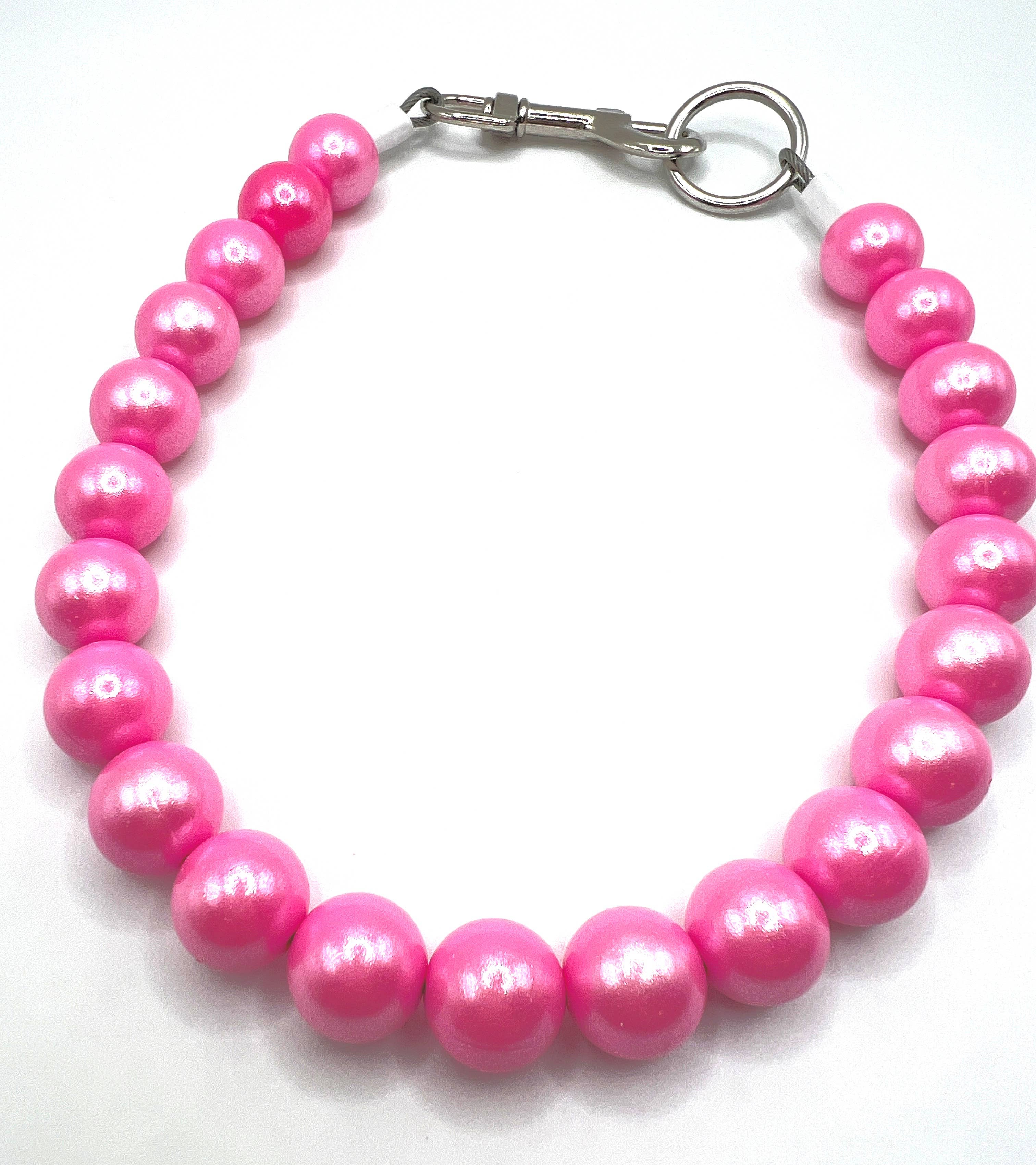 Opal Bubble Gum Pink | Beaded Dog Collar