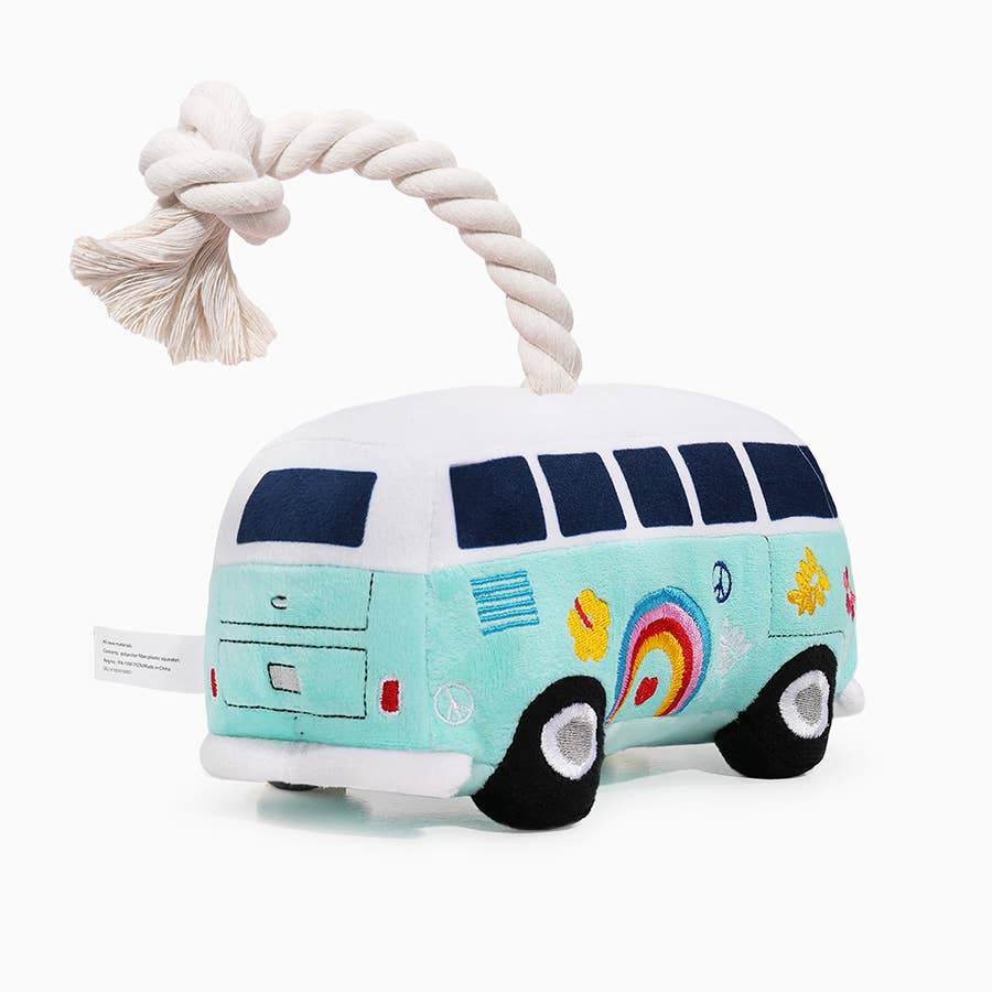 Dog Toy Volkswagen Beach Van Plush Rope Toy