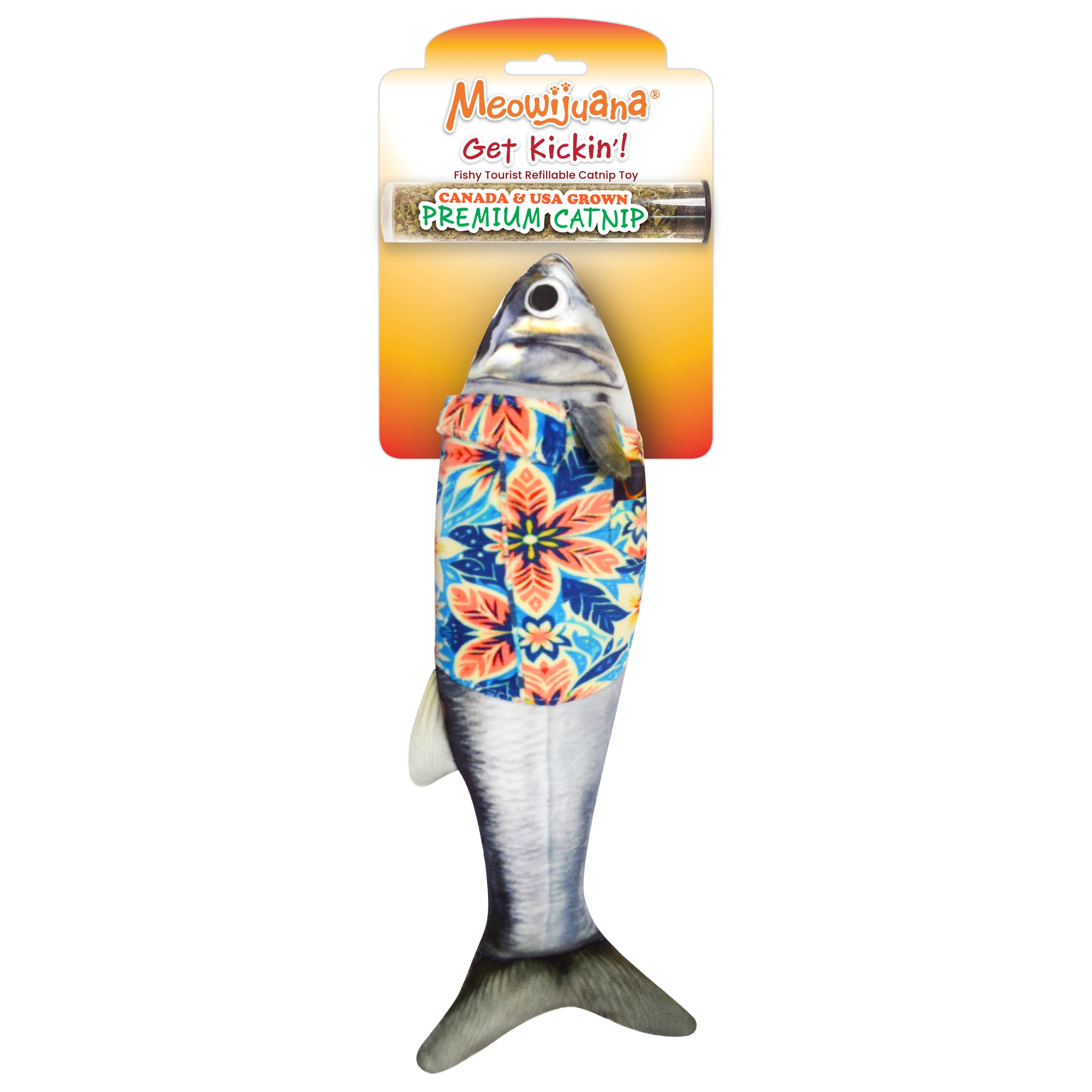 Meowijuana® Get Kickin' Big Fishy Tourist Kicker Cat Toy