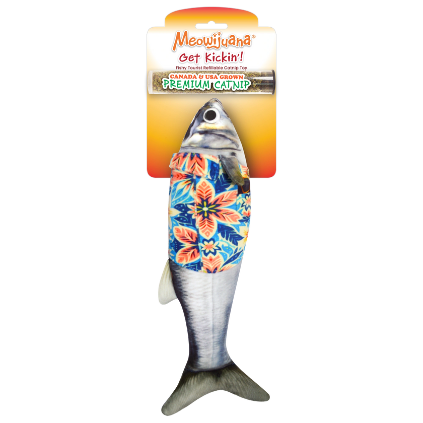 Meowijuana® Get Kickin' Big Fishy Tourist Kicker Cat Toy