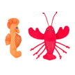 Cat Toy Mesh Mates 2-Pack - Seahorse and Lobster