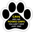 Show off your love for your favorite furry friend with our Cats Are Like Potato Chips Paw Magnet! Perfect for your car trunk or any magnetic surface, this adorable paw-shaped magnet features a vibrant image of your favorite dog or cat breed saying. Made from durable, weather-resistant materials, it’s designed to withstand the elements while adding a touch of personality to your vehicle or home.