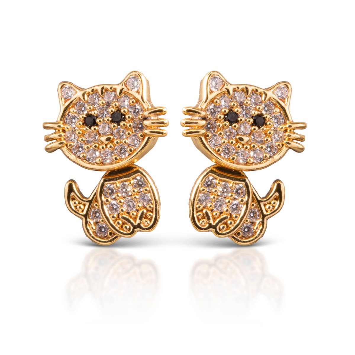 Earrings Cat Ice Blu Gold Fashion Jewelry