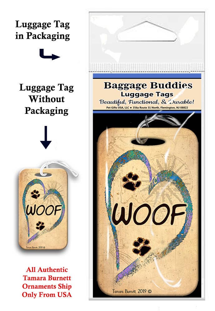 Woof Baggage Buddies Luggage Tag