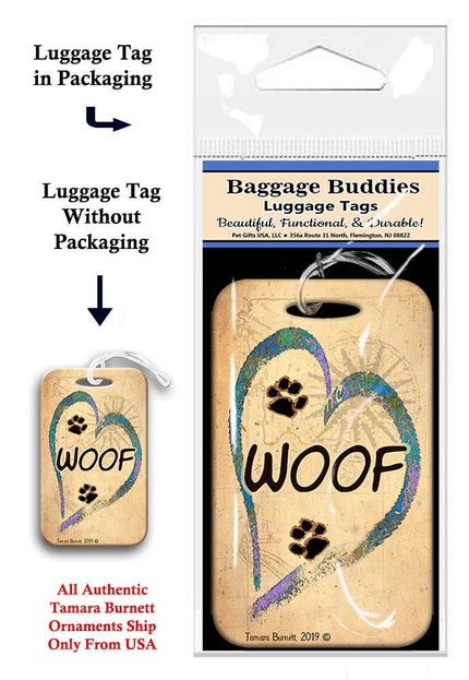 Woof Baggage Buddies Luggage Tag