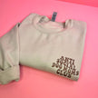 Anti Social Dog Moms Club Embroidered Sweater