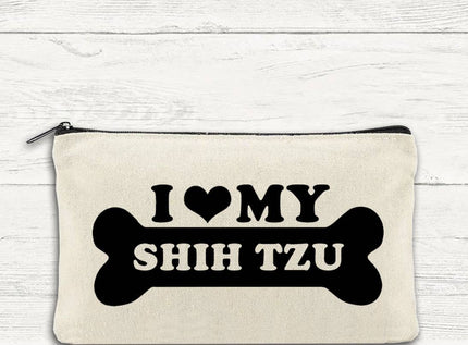 I Love My Shih Tzu Canvas Multi-Use Zipper Bag