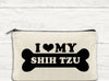 I Love My Shih Tzu Canvas Multi-Use Zipper Bag