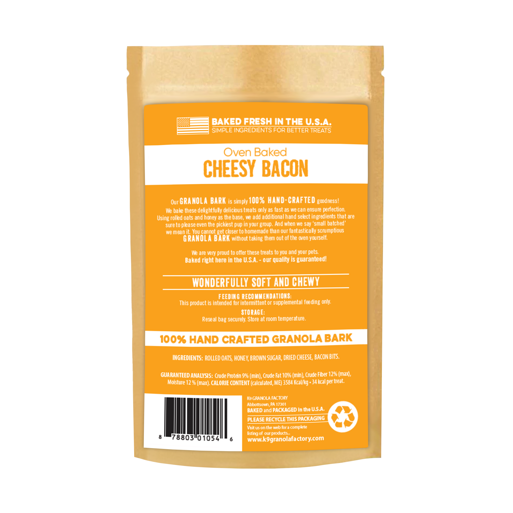 Dog Treat Cheesy Bacon Granola BARK Cheesy Bacon Treat