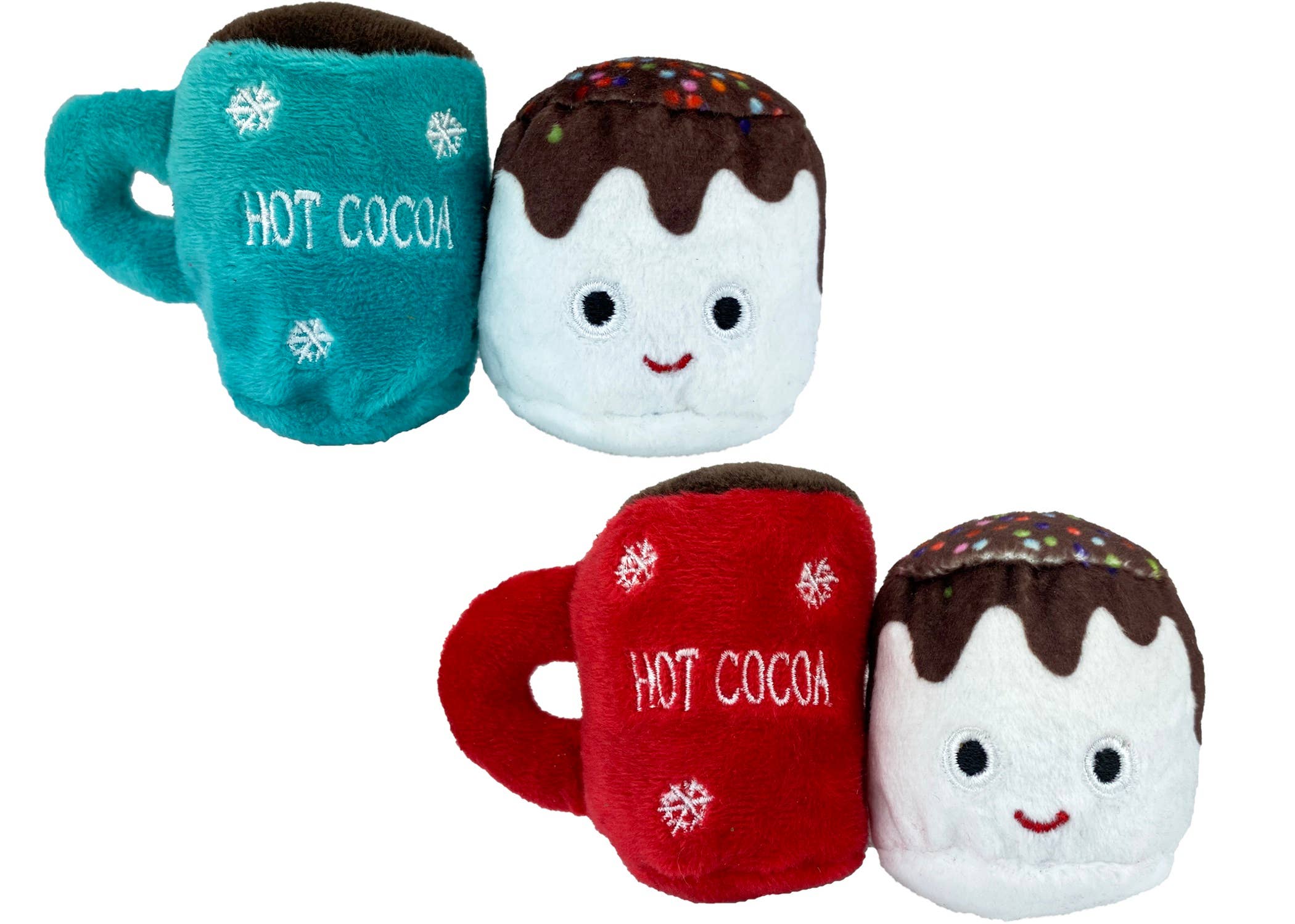 Multipet Hot Cocoa/Marshmallow Cat Toy 2pk Assorted