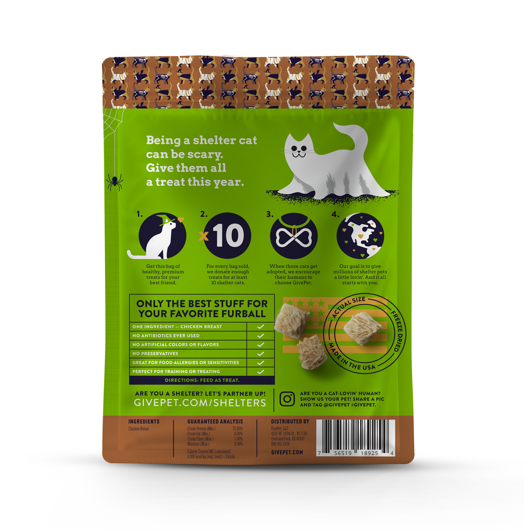 GivePet Halloween Purr-ty Freeze-Dried Cat Treats