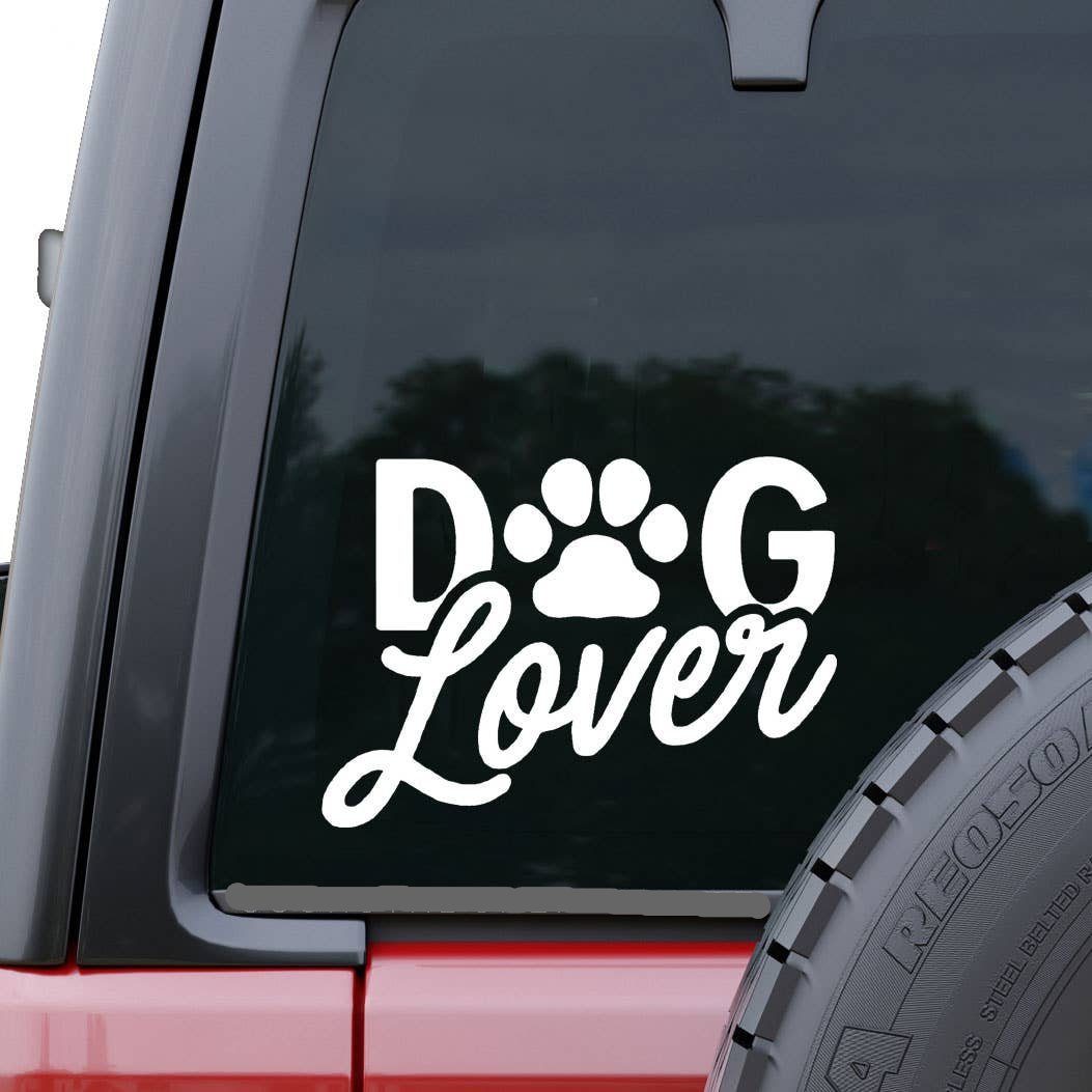 Dog Lover White Window Vinyl Window Sticker Decal