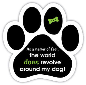 Show off your love for your favorite furry friend with our The World Revolves Around My Dog Paw Magnet! Perfect for your car trunk or any magnetic surface, this adorable paw-shaped magnet features a vibrant image of your favorite dog or cat breed saying. Made from durable, weather-resistant materials, it’s designed to withstand the elements while adding a touch of personality to your vehicle or home.