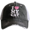 I Heart My Cat Embroidered Trucker Hat