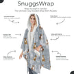Pitbull Snugg Wraps with Hoodie – Ultra Soft Sherpa Fleece Wrap for Pet Lovers
