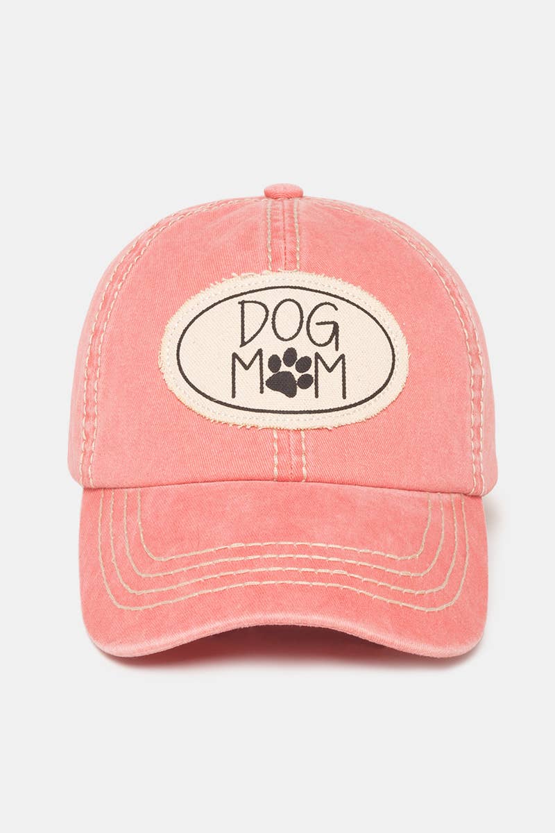 Dog Mom Canvas Patch Baseball Cap