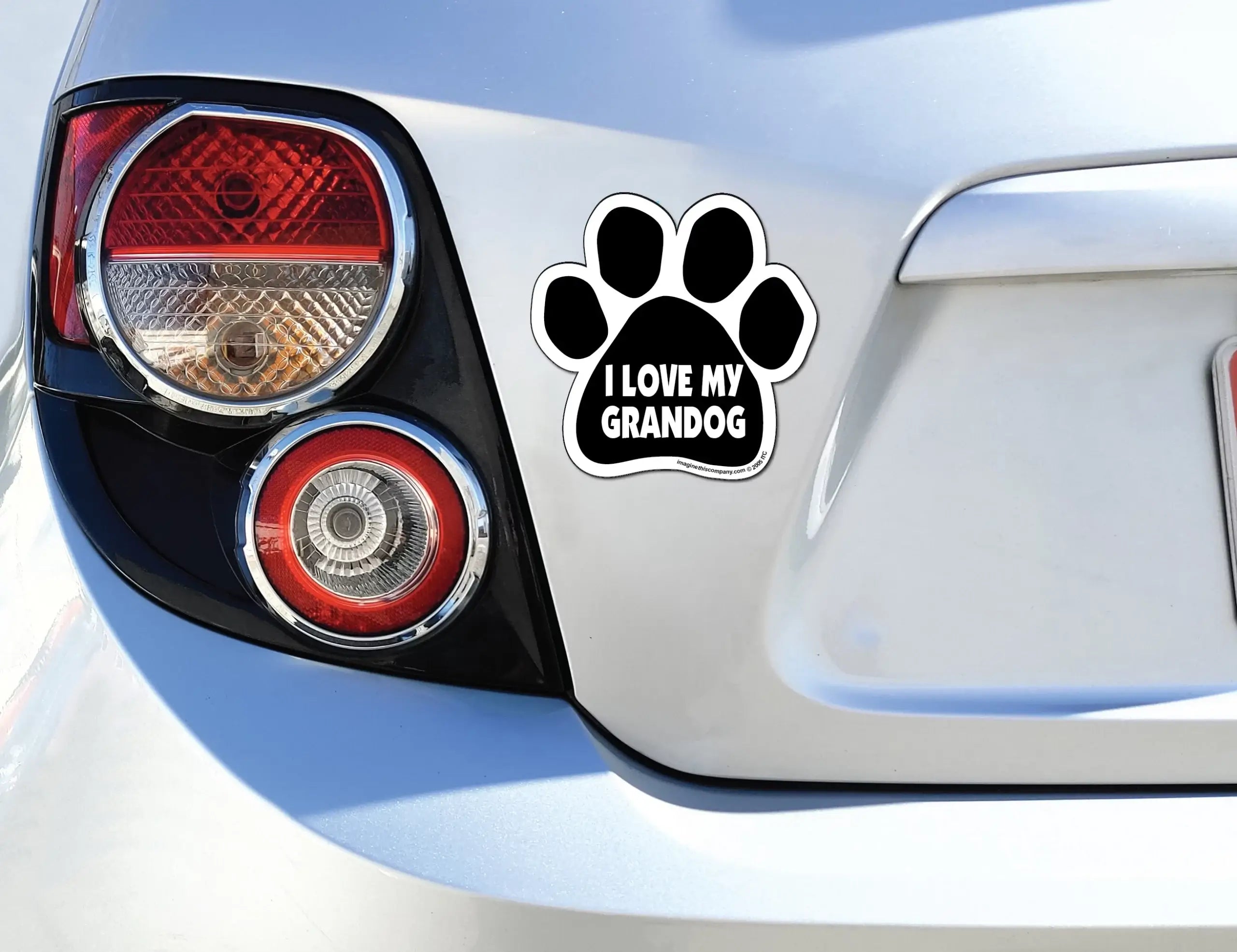 I Love My Grandog Paw Magnet