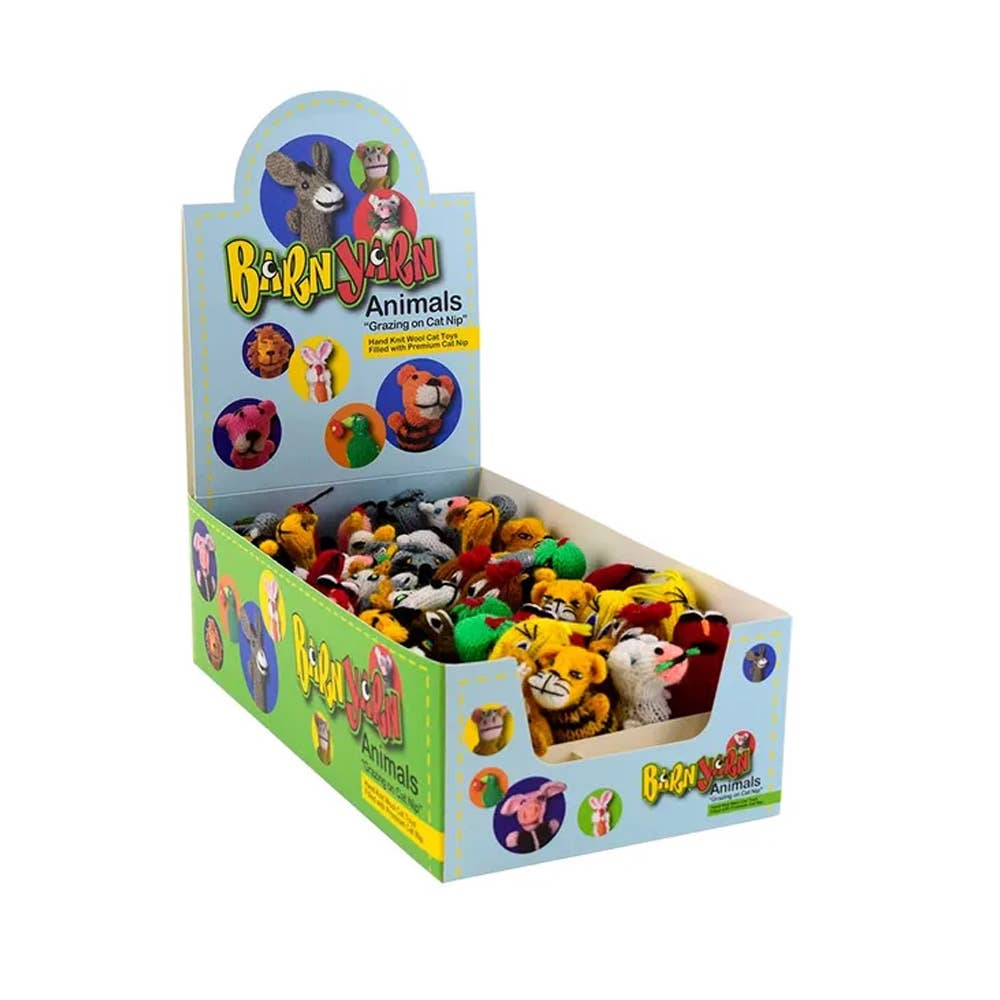 +DELETE+Barn Yarn Animals Cat Toy 50 pc Display Box
