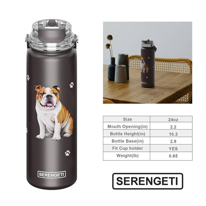 *Pug Stainless Steel Water Bottle 24 Oz. Serengeti