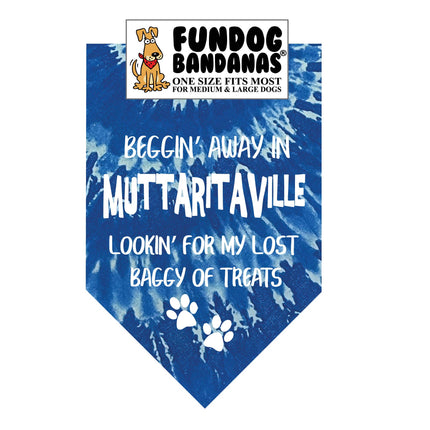 Beggin Away in Muttaritaville Cotton Bandana