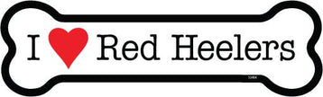 Red Heeler I (heart) Red Heelers Bone Shaped Magnet