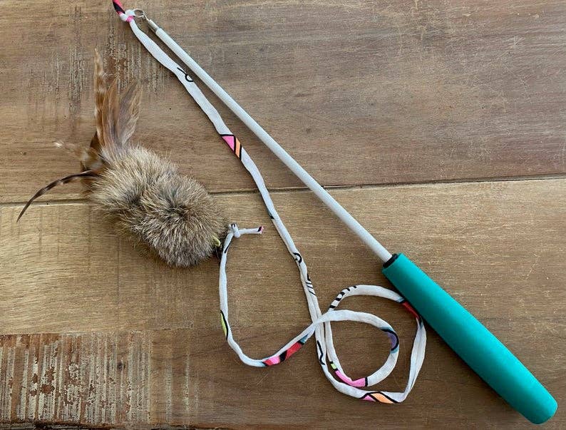 Cat Toy Cat-Fishing Retractive Pole Toy