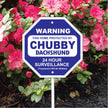 Chubby Dachshund Garden Security Sign