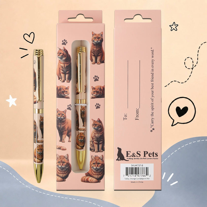 Tabby Orange Cat Pet Lover Ballpoint Pen