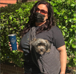 Dog Sling Woven Pinstripe Design