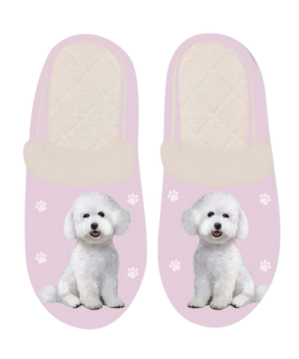 Bichon Frise Dog Pet Lovers Comfy Snuggs Slippers