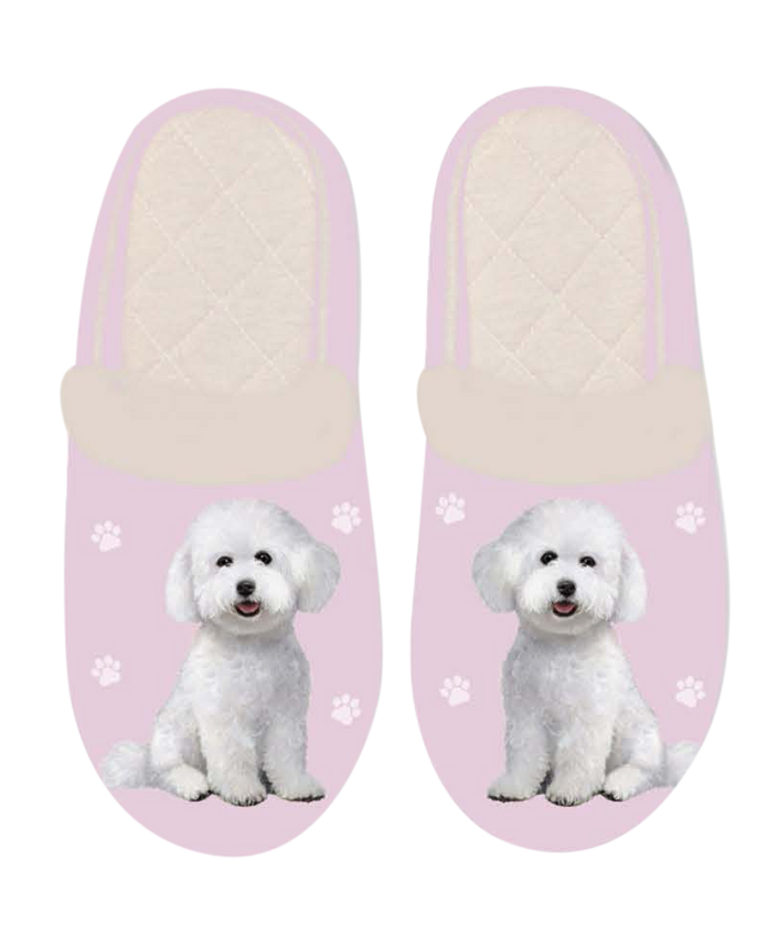 Bichon Frise Dog Pet Lovers Comfy Snuggs Slippers