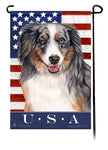 American Shepherd Blue Merle True Blue Garden Flag