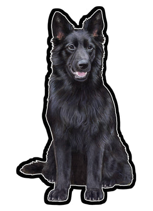 German Shepherd, Black  - Vinyl Sticker