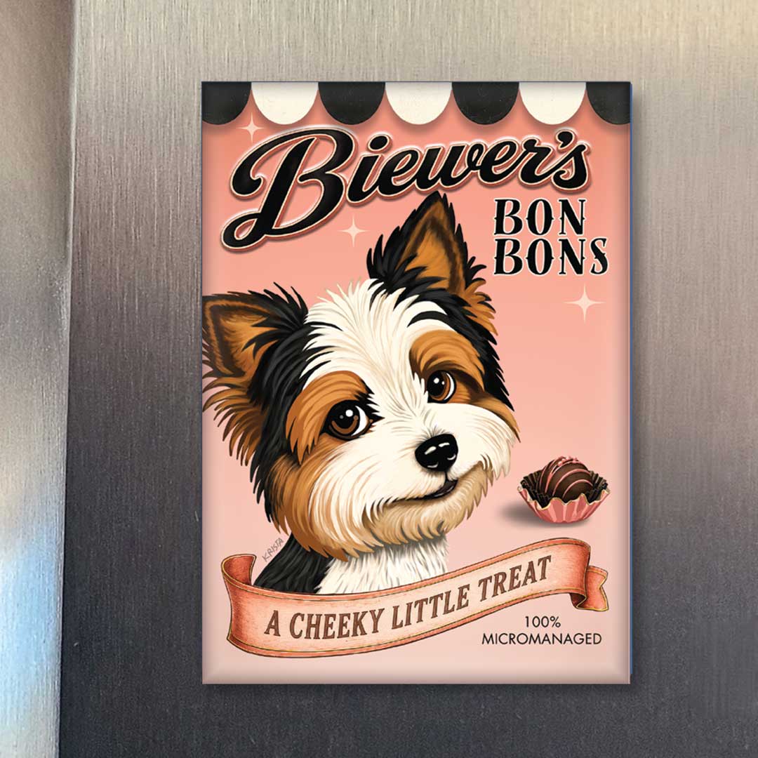 Biewer Terrier Dog Refrigerator Magnets