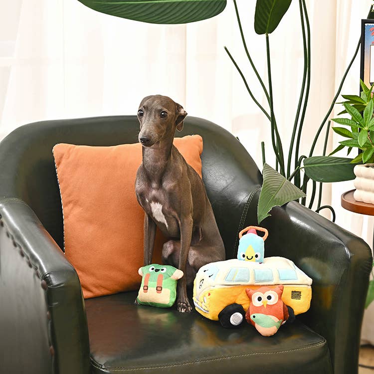 Dog Toy Volkswagen Camper Van Hide and Seek Plush Toy